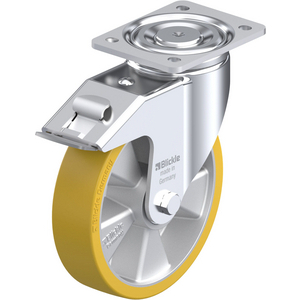 473934-RUOTA CON SUPPORTO GIREVOLE IN LAMIERA DACCIAIO STAMPATA, RUOTE CON SUPPORTO PER ALTE PORTATE LH-ALTH 200K-FI