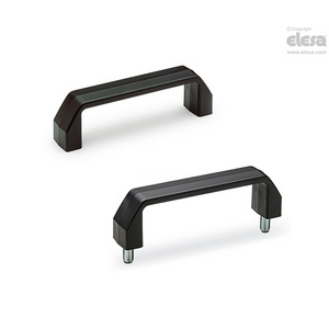 37285-MANIGLIA A PONTE TECNOPOL. TECNOPOL. (POLIAMMIDE). BOCCOLA OTTONE FORO CIECO FILET. M.543/140 B-M6-C9