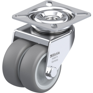 ROULETTE PIVOT. 80KG D. 50MM AC BAND.CAOUT 2X19MM MOY LISSE