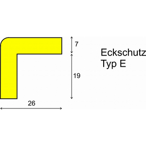 3110025735 Warn- und Schutzprofil Typ E 1000mm, gesw