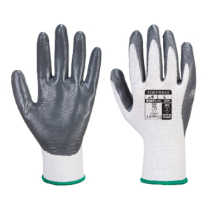 GUANTI IN NITRILE FLEXO GRIP GRIGIO/BIANCO A310GRW # L
