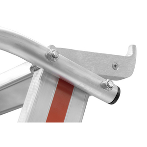 ECHELLE A PLATE-FORME ROULETTES+ GRANDE MAIN COURANTE 7 MARCHES