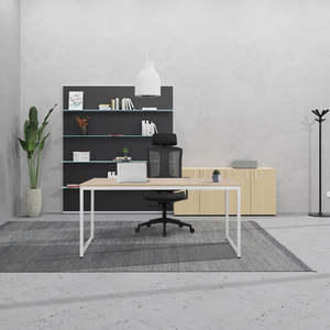 BUREAU SIMPLO L160XP80XH73 CM PIETEMENT RAL 9016 PLATEAU CHENE