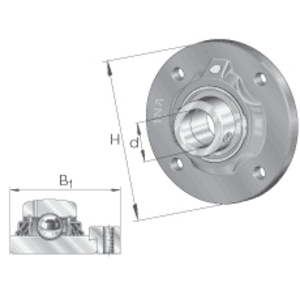 INA TFE 25 XL FLENSLAGERBLOK ROND