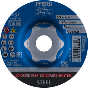 PFERD SLIJPSCHIJF CC-GRIND-FLEX 125 COARSE SG-STEEL