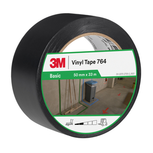 3M VINYL TAPE ALGEMEEN GEBRUIK 764 ZWART 50MM X 33MM