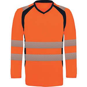TEE SHIRT HV TO5-ML TL ORANGE FLUO MANCHE LONGUE