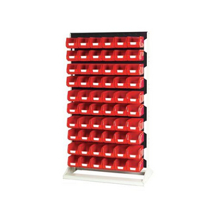 Rubix Rack Universal Louvre panel rack double sided & bin kit with 10 panels, 120x red bins ...