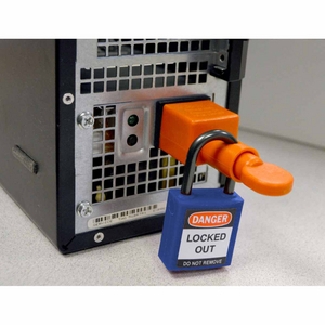 DISPOSITIVO DI ISOLAMENTO AMOVIBILE PER SPINE DI CAVI DI ALIMENTAZIONE 148081 DETACHABLE POWER CORD PLUG LOCKOUT
