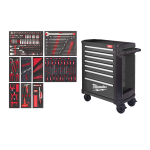 MILWAUKEE GEREEDSCHAPSWAGEN 78CM 7LADES GRIJS STAND (206DLG)