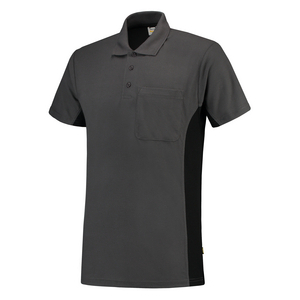 TRICORP POLOSHIRT BORSTZAK 202002 D.GRIJS/ZWART MT 8XL