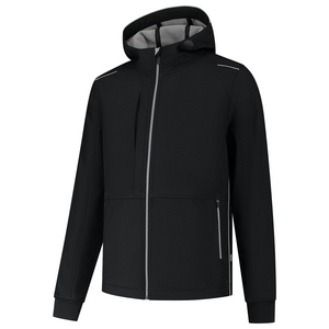 TRICORP SOFTSHELL CAP ACCENT 402705 ZWART/GRIJS MT L