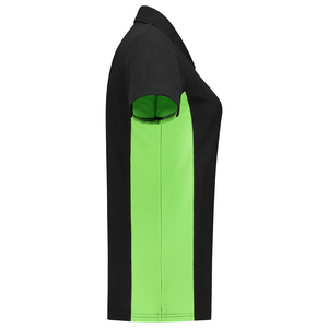 TRICORP POLOSHIRT DAME 202003 ZWART/LIME MT XXL