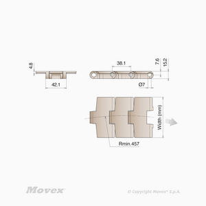 CHAINE PLASTIQUE MX 879 M K325 PERFORMANCE 3048M AU METRE