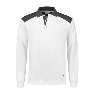 SANTINO POLOSWEATER TESLA WIT/GRAFIET MT 3XL