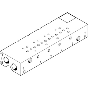 MHA1-PR6-3-M3-PI-PCB Manifold block