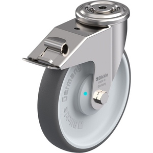 Rueda giratoria de chapa de acero, versión pesada, con freno 'ideal ...