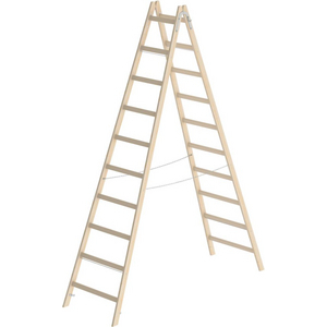 3210032265 Sprossen-Stehleiter Holz 2x10 Sprossen