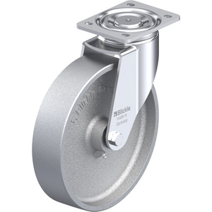ROULETTE PIVOT. 900KG D.250MM AC FONTE 60MM MOY LISSE