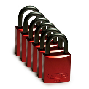 LUCCHETTO IN ALLUMINIO CON ARCO DA 25 MM 814066 FULL ALU PADLOCKS 25MM SHA KD RED/6