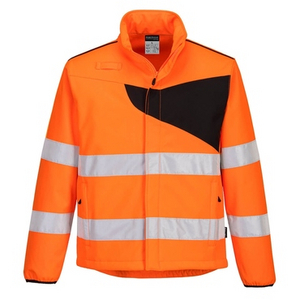 PORTWEST SOFTSHELL JACK PW275 HI-VIS ORANJE/ZWART MT 3XL