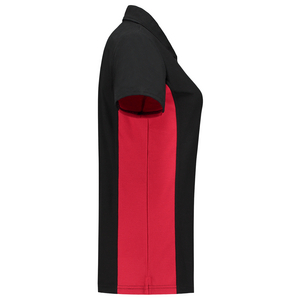 TRICORP POLOSHIRT DAME 202003 ZWART/ROOD MT 3XL