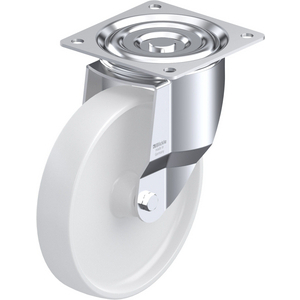 ROULETTE PIVOT. 600KG D.250MM AC BAND.POLYA 50MM MOY LISSE