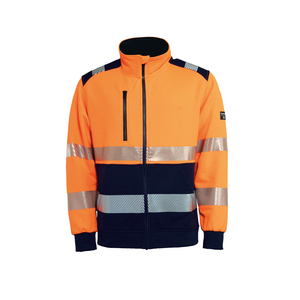 TRANEMO SWEATVEST HI-VIS 433426 ORANJE/MARINE MT S