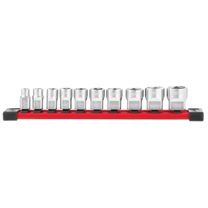 MILWAUKEE DOPPENSET 3/8 FOUR FLAT SAE MATEN (10-DELIG)