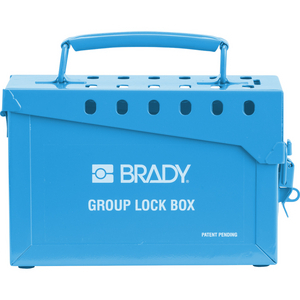 PACK 1 PORTABLE METAL GROUP LOCK BOX 045190-13 LOCK PORTABLE METAL LOCK BOX - BLUE