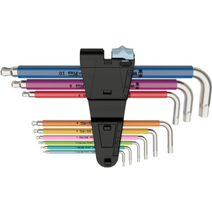 3950/9 HEX-PLUS MULTICOLOUR STAINLESS 1 JEU DE CLES MALES