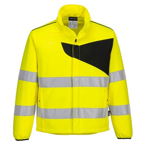 PORTWEST SOFTSHELL JACK PW275 HI-VIS GEEL/ZWART MT 4XL