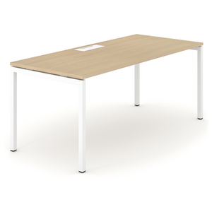 BUREAU NET-U160X80X74 PLAT.CHENE BLANCHI+TOP ACCESS/PIET. BLANC