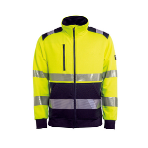 TRANEMO SWEATVEST HI-VIS 433426 GEEL/MARINE MT L