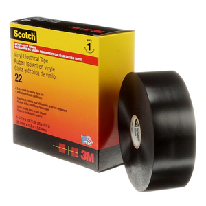ROULEAU SCOTCH NOIR 22 LARG 38MM