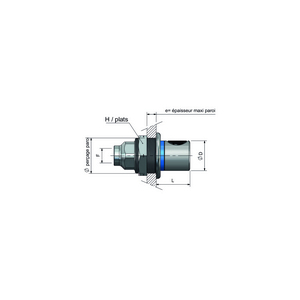 RACCORDO FEMMINA PASSAPARETE, FILETT. 3/8  GF RCS08.2101