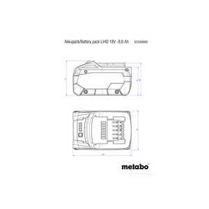 METABO ACCU-PACK LIHD 18 V / 8.0 AH