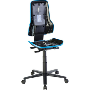 3110020755 Basisstuhl ESD NEON 2 blau mit Rollen sy