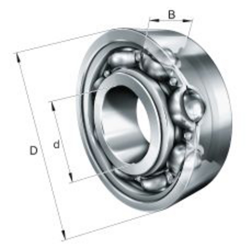 Roulement à Billes 6307 ZZ. 35 X 80 X 21 Pour Lave-linge