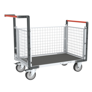 CHARIOT MODULAIRE GRILLAGE 2 DOSSIERS + 1 RIDELLE, PLATEAU