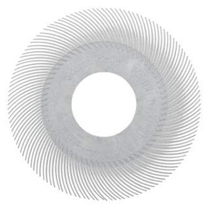120 RICARICHE SPAZZOLE RADIALI A FILO ABRASIVO CURVO TIPO C- BB-ZZ DIAMETRO 150MM BIANCO 7000021285