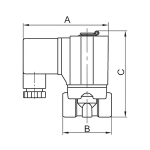 MV 1573 2/2-Wege-MV., MS, NO, vorg., 24 V DC, G 1, PN 0,5-7 bar