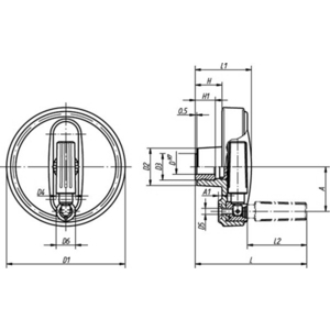 K0258.108012 NOVO.GRIP Handrad mit Zylindergriff umlegbar