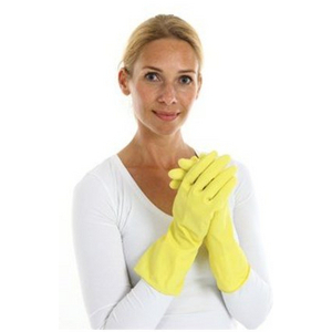 CMT HUISHOUDHANDSCHOEN RUBBER FOOD APPROVE GEEL M