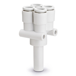 KQ2XD, One-touch Fitting White Color - Double Plug-in “Y”