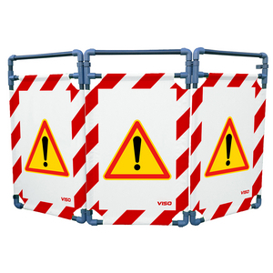 BARRIERE PVC - ATTENTION DANGER L 1700XH 1000 LOT DE 3