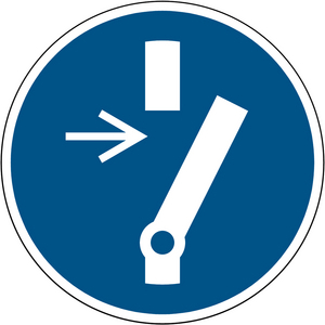 SEGNALETICA DI SICUREZZA ISO â E' OBBLIGATORIO DISCONNETTERE IL MACCHINARIO PRIMA DI EFFETTUARE MANU 820959 PIC M021-DIA 315-PP-CRD/1