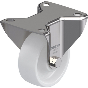 ROULETTE FIXE 150KG D.80 AC/IN BAND.POLY 32MM MOYEU A ROULX