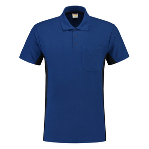 TRICORP POLOSHIRT BORSTZAK 202002 ROYAL BLAUW/MARINE MT 8XL