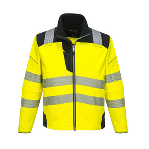 PORTWEST SOFTSHELL JACK PW3 T402 HI-VIS GEEL/ZWART MT XXL